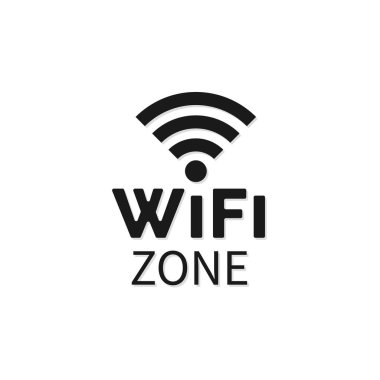 Wifi ücretsiz internet erişim sembolü wifi bölge işareti, vektör