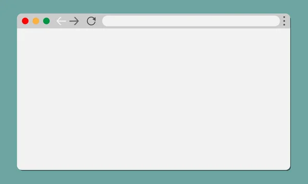 Einfaches Browserfenster Browser Symbol — Stockvektor