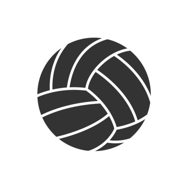 Voleybol ikonu vektör logo şablonu çizimi