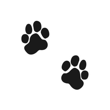 Paw Print, hayvan ve ayak için siyah çizgi simgesi.