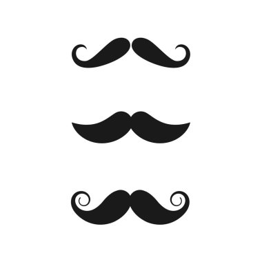 İtalya bıyık ikonu. Web için İtalya bıyık vektör simgesinin basit çizimi