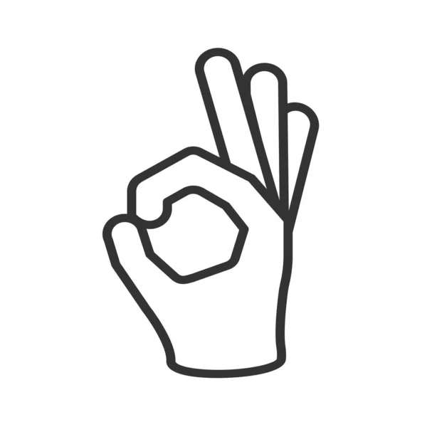 人間の手でOkの指のシンボルベクトルイラストデザイン — ストックベクタ