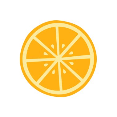 Turuncu meyve logo vektör tasarımı illüstrasyonu