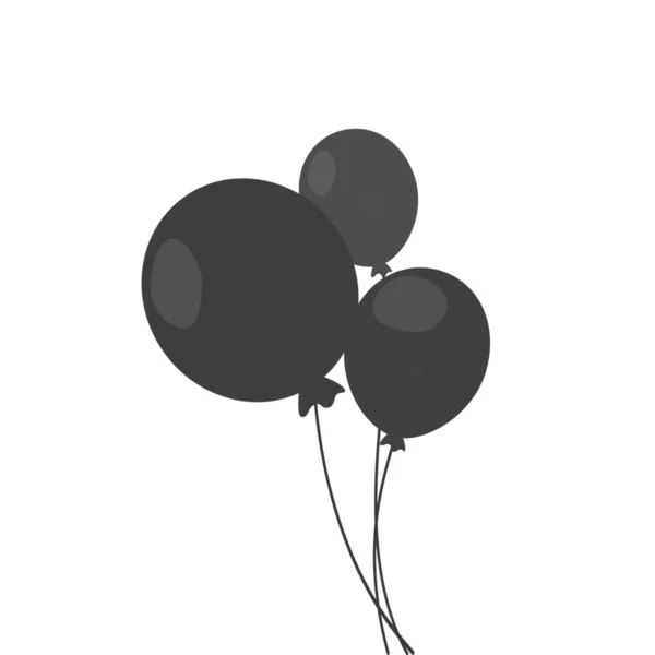 Parteiluftballons Symbolvektor Gefüllte Flache Zeichen Solides Piktogramm Isoliert Auf Weiß — Stockvektor