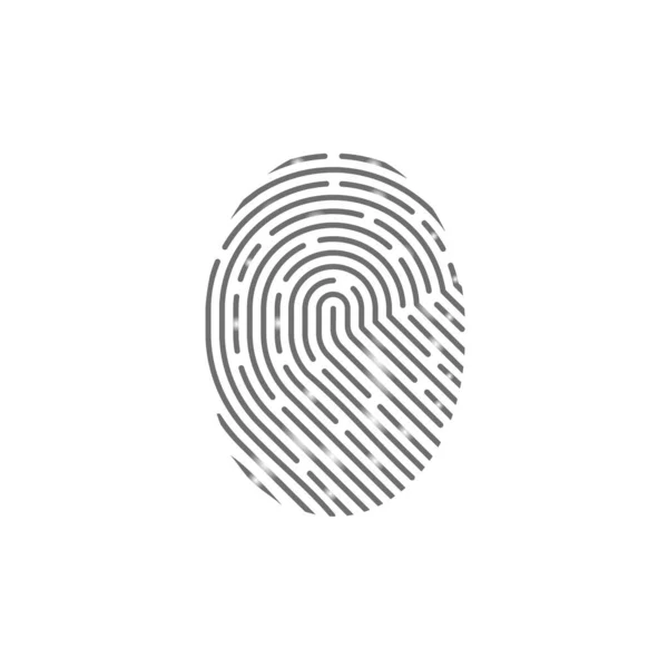 白い背景に独立したベクトル指紋アイコン — ストックベクタ