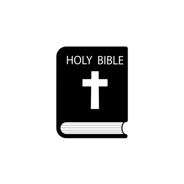 Santa Biblia, logotipo o etiqueta de la Escritura. Fe, credo, icono de la oración. Ilustración vectorial — Vector de stock