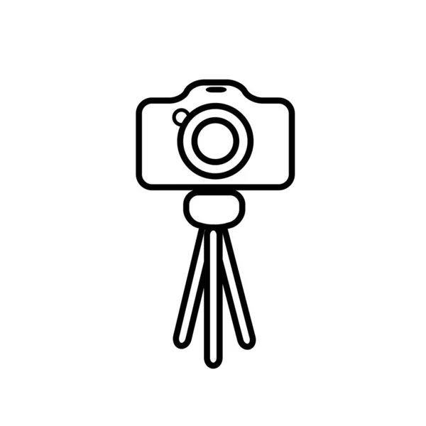 Icona fotocamera in stile piatto alla moda isolata su sfondo grigio. Simbolo della fotocamera per il design del tuo sito web, logo, app, interfaccia utente. Illustrazione vettoriale, EPS10. — Vettoriale Stock