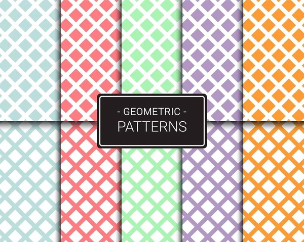 Motifs Géométriques Sans Couture Avec Couleur Pastel Dans Eps Modèle — Image vectorielle