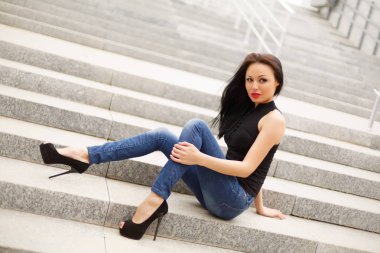 güzel Asyalı kadın modeli