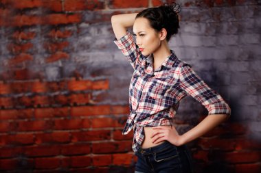 Studio poz güzel Asya model