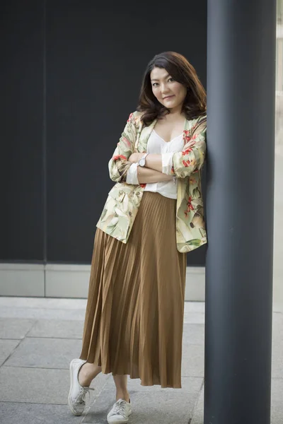 Beautiful asian business woman. Kazakh fashion girl