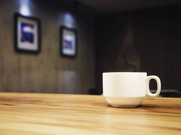 Coffee cup on table counter Coffee shop cafe Bar Background