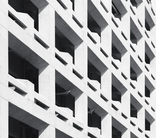 Detalhes Arquitetura Concreto Padrão Geométrico Edifício Exterior Fundo Abstrato — Fotografia de Stock