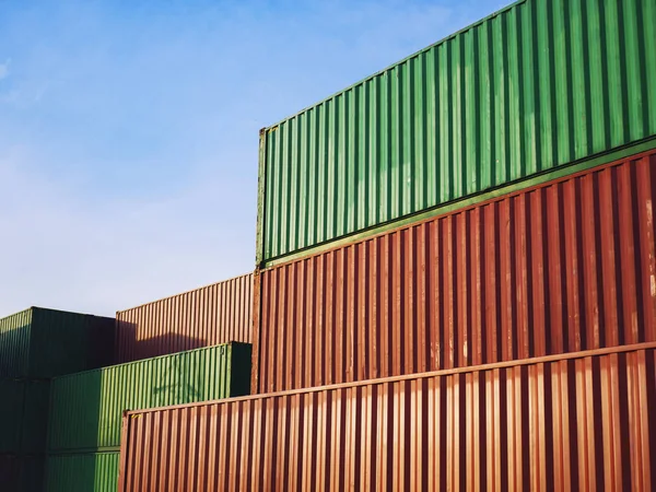 Containers Cargo Shipping Logistic Freight Warehouse Import Export Industry — Stock Photo, Image