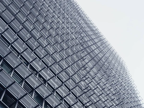 Arquitetura Exterior Projeto Fachada Aço Edifício Moderno — Fotografia de Stock