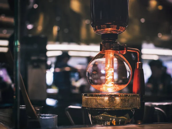 Siphon Coffee Brewing Cafe Shop Counter — Fotografie, imagine de stoc