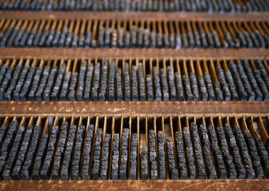 Ahşap raf baskı sanayi bloklarında matbaa Çince mektup