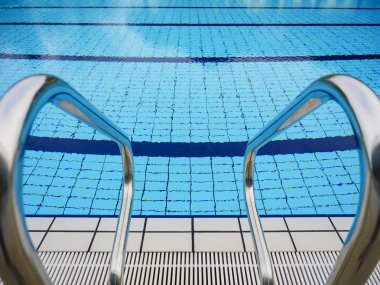 Yüzme Havuzu merdiven su spor yaz arka plan