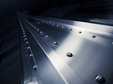 Gümüş Metal doku ile paslanmaz desen sanayi arka plan perçin
