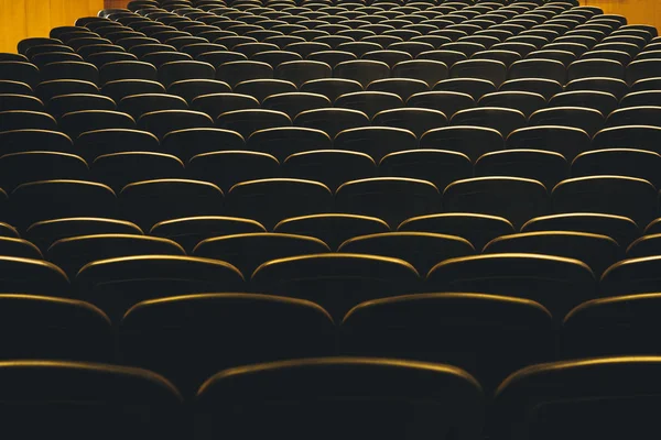 Sièges Rangées Vides Sièges Public Dans Salle Théâtre — Photo