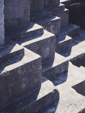 Işık gölge ve gölge mimari ayrıntılar beton sütunları doku