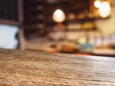 Tablo üst sayaç bulanıklık Bar Cafe Restoran salonu arka plan