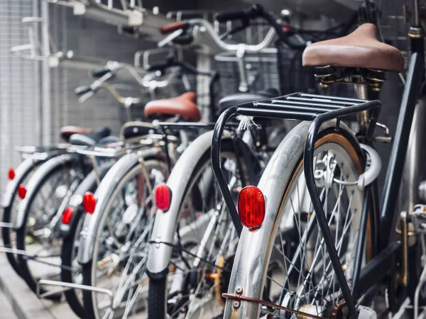 Kerékpár Kerékpár Parkoló Japán Közlekedése — Stock Fotó