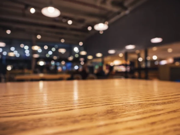 Mesa encimera Iluminación desenfoque Bar Restaurante Tienda fondo interior — Foto de Stock