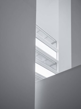 Mimari detayları Beton Beyaz duvar aydınlatma Soyut arka plan