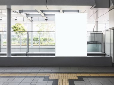 Mock up Banner Poster Media reklam kapalı Modern bina