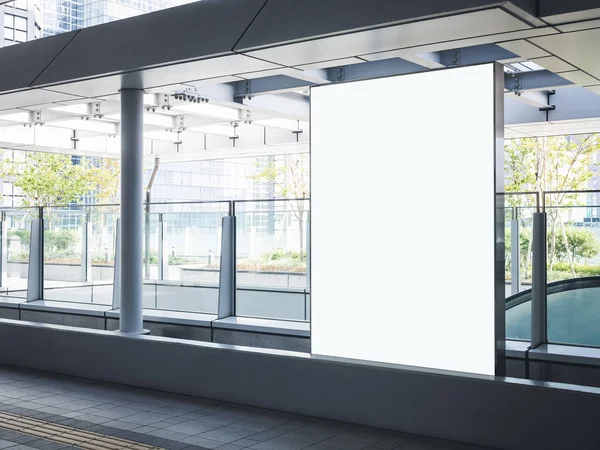 Mock up Banner Plakat Medien Werbung modernes Gebäude — Stockfoto