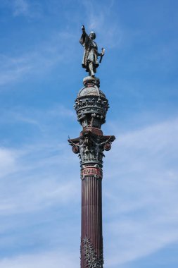 Christopher Columbus anıt Simgesel Yapı Barcelona İspanya heykeli