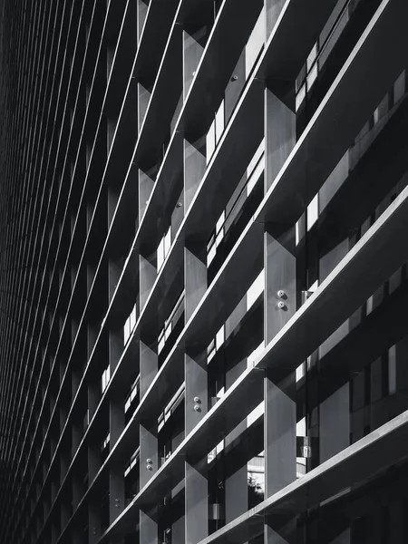 Stahl Muster Architektur Detail Fassadengestaltung modernes Gebäude — Stockfoto