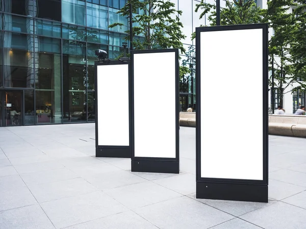 Mock up Light Box set Sign stand Template outdoor Media Advertisement — Stock Photo, Image