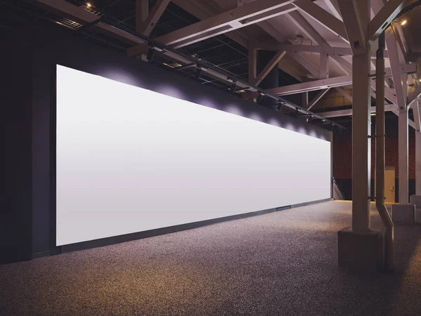 Mock up Banner Plakatwand Innengebäude Perspektive Medien Hintergrund — Stockfoto