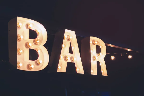 Дизайн вывесок Bar Lights Party Event Retro Type — стоковое фото