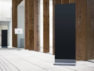 Mock yukarı siyah Tabela Pano dikey stand kapalı modern bina dizini 