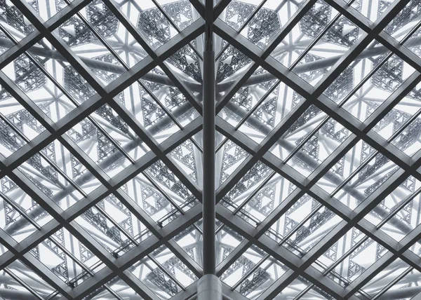 Steel structure Glass roof Modern Building Architecture details — Stock Photo, Image