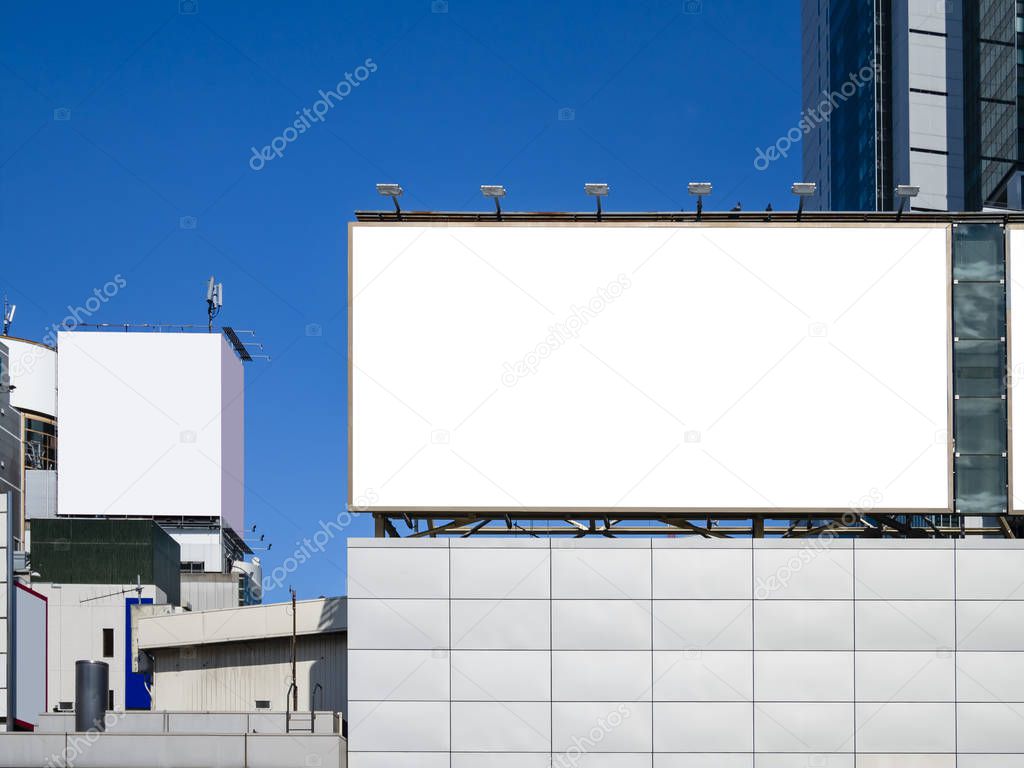 Mock up Billboard Banner Blank Media Advertising Display Outdoor