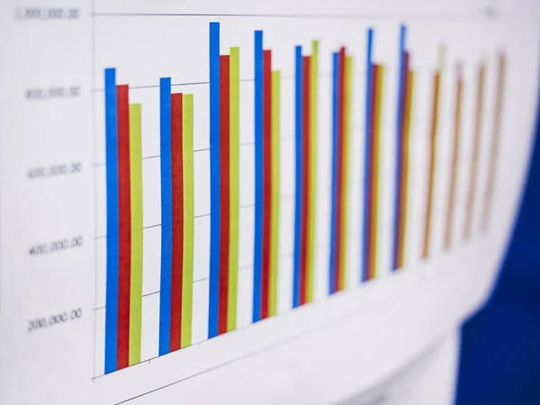 Business report Bar graph finance analysis Office paper report data