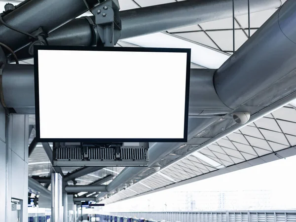 Falešný Lcd Displej Prázdná Digitální Televize Media Displej Vnitřní Veřejné — Stock fotografie