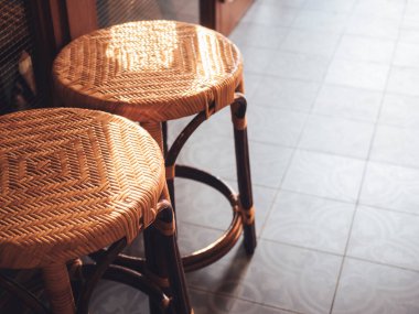 Hasır koltuk mobilyaları Ev yaşam tarzı iç dekorasyon 