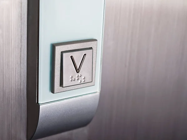 Braille Signage Lift Elevator Symbol Blind Communication Sign Facility Public — Stock Photo, Image