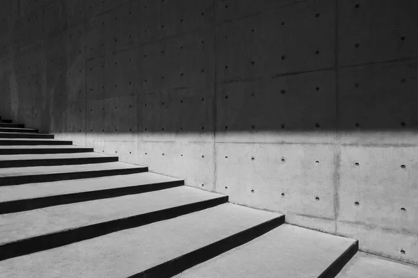 Цементно Бетонная Стена Лестницы Современные Тени Зданий Теневое Освещение — стоковое фото