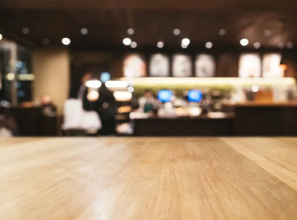 Table Top Counter Blur Bar Cafe Restaurant Coffee Shop Background — Stock Photo, Image