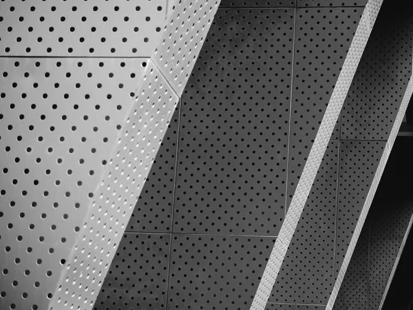 Металлический Узор Тени Солнечного Света Архитектура Детали Стальной Материал — стоковое фото