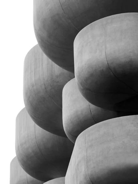 Cement Curve Building Pattern Architecture Details Concrete Art Brutalism — Stock Photo, Image