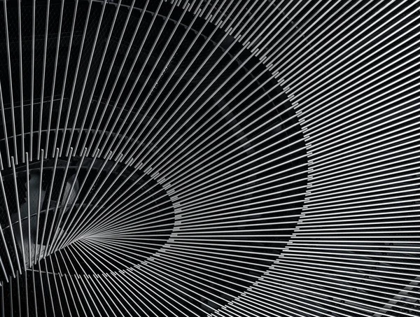 Çelik eğri çizgi deseni Gradation yarıçap dairesel panel mimarisi Sanat arkaplanı ayrıntıları