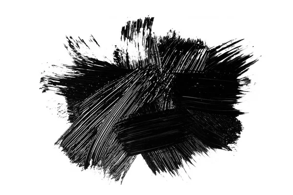 Abstraktní Grunge Štětce Parafinového Akrylovou Barvou Izolované Bílém Pozadí — Stock fotografie