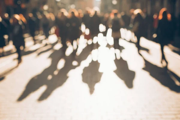 Blurred Background Made People Walking City — Stock Photo, Image